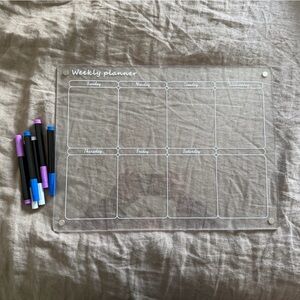 Clear Magnetic Weekly Planner Board